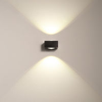 6W Living Room Up Down Wall Light Outdoor Garden Porch Waterproof Wall Lamp Aluminum Black Silver BL100