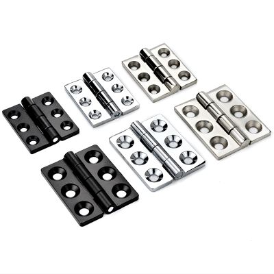 304 stainless steel precision casting six hole automatic equipment hinge counterbore thickening mechanical equipment door hinge