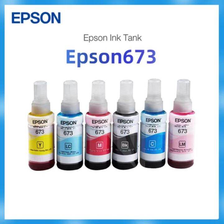 Original Epson INK 673 ink set 6color forL800 L801 L805 L850 L1800 70ml ...