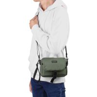 Multicolor Cordura Satin Sling Bag Detachable Strap Plain Design Size 19x13x4cm for Men