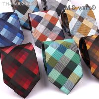 ﹊✴ New Jacquard Woven Neck Tie For Men Classic Check Ties Fashion Polyester Mens Necktie For Wedding Business Suit Plaid Tie