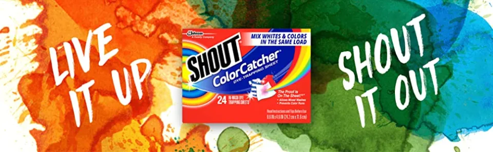 Shout Color Catcher Sheets for Laundry, Maintains Clothes Original Colors,  24 Ct