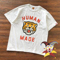 เสื้อยืด Human Made ผู้ชายผู้หญิงการ์ตูน Tiger พิมพ์ T เสื้อ Slub Cotton Tops Tee