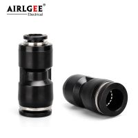 Pneumatic Accessories One -Touch Fittings Tube To Tube Type Straight Reducing Connector PG8-6/8-4/10-6-10-8 plug PG Black joint Pipe Fittings Accessor