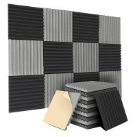 12 Pack Self-Adhesive Acoustic Panels Sound Proof Foam Panels Soundproof Wall Panels 12x12x1 Inch for Home Studio