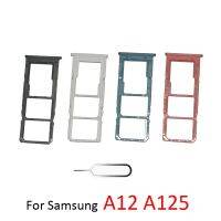 สำหรับ Samsung Galaxy A12 A125 A125M A125N โทรศัพท์ของแท้ใหม่ซิมถาดชิปสล็อตอะแดปเตอร์ถาด SD การ์ดชิ้นส่วนถาดใส่ซิม