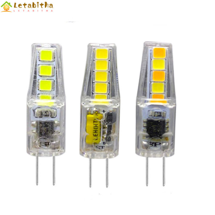 letabitha-หลอดไฟข้าวโพด-led-g4-นำแสง-ac-dc12v220v-2w-3สีประหยัดพลังงานความสว่างสูงหรี่แสง835ลูกปัด