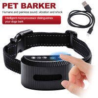 Anti Bark Collar Dog Trainings ปลอกคอไฟฟ้าแบบชาร์จไฟได้กันน้ำ Shock Mode ปลอกคอสุนัข Stop Barking Puppy Supplies