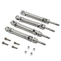 4Pcs Metal Stainless Steel Drive Shaft Drive Shaft RC Car Drive Shaft for 1/10 Traxxas Slash Rustler Stampede VXL 4WD RC Car Upgrade Parts
