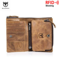 TOP☆BULLCAPTAIN mens wallet, leather, short wallet in retro style, high quality RFID brand, new 013