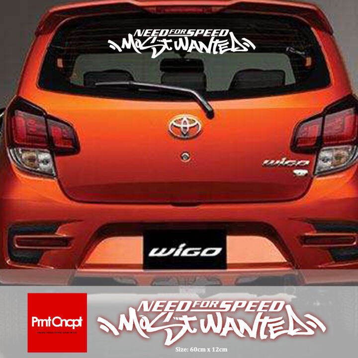 NFS Most Wanted Car Vinyl Decal Sticker for Rear / Front Windshield ...