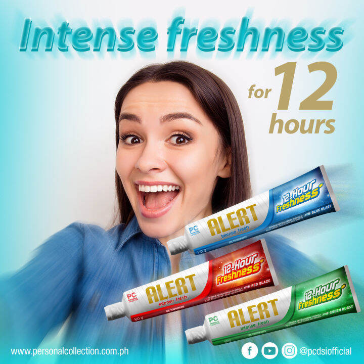 Personal Collection Alert Intense Fresh Toothpaste 160 grams Red Blaze ...