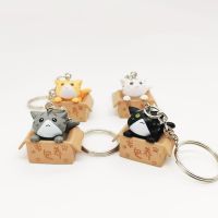 【CC】 4 styles mixed cute cartoon cat key ring chain pendant decoration bag car keychain