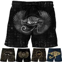 Eye Of Horus กางเกงขาสั้น 3d ตลกแฟชั่นฮิปฮอปเย็นผู้ชายกางเกงขาสั้นชายหาดสบาย ๆ Homme Swim Trunks Gym Surf ชุดว่ายน้ำ