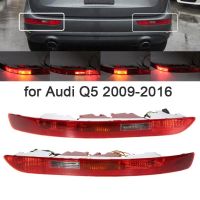 ไฟกันชนหลังเครื่องสะท้อนสีแดงไฟท้าย LED ไฟเลี้ยวไฟเบรกรถสำหรับ Audi Q5 2009-2016