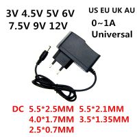 AC 110-240V DC 3V 4.5V 5V 6V 7.5V 9V 12V 0.5A 1A Power Supply 3 4.5 5 6 7.5 9 12 V Volt Adapter Charger for LED light strip CCTV