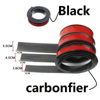 Universal Black Carbonfiber Fender Flare Car Wheel Eyebrow Rubber Protector Strip Guard Wheel-arch Trim Arch Extender Decoration