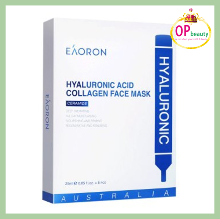 EAORON Hyaluronic Acid Collagen Hydrating Facial Mask Sheet Pack (5pcs