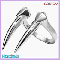 ของขวัญคริสต์มาส Cadiav เขี้ยวแหวนงูสำหรับผู้หญิงสีเงินเรื่องเหลวไหลโกธิคโบราณสัตว์แหวนสำหรับผู้ชายเครื่องประดับอินเทรนด์ย้อนยุคงานเลี้ยงสิ่งที่เย็น