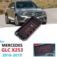 【Sell-Well】 purplekattt อุปกรณ์เสริมจัดระเบียบรถยนต์สำหรับ Mercedes GLC X253 2016 2017 2018 2019ที่วางแขนที่เก็บของ200 250 300 220d 250d 43 63 AMG