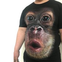 2023 NEWMens เสื้อยืดสำหรับผู้ชายเสื้อผ้าขนาดใหญ่ตลก Tee เสื้อ Gorilla Graphic 3D พิมพ์ฤดูร้อนลำลองแขนสั้นหลวม Tops Tees