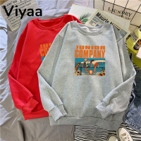 Viyaa เสื้อฮู้ด เสื้อแขนยาวอบอุ่น หลวมและสบาย ทันสมัย น่ารัก ชิค ทันสมัย WWY2391BH9 38Z230920