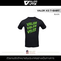 Valor PX - Valor Valor Valor T-Shirt เสื้อสกรีน เสื้อยืดสีดำ คอกลม สกรีนคำพูด ผ้า Cotton TC ผ้านุ่ม โปร่งสบาย