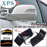 Xps ไฟ LED ไฟกระพริบไฟระบุสัญญาณเลี้ยวแบบไดนามิกสำหรับ Honda CRV CR-V 2007-2011 Crosstour 2011-2016กระจกมองข้างมองหลังแสง