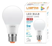 Lamptan หลอดไฟ LED สว่างมาก Bulb 5W SMART SAVE E27 แอลอีดี ประหยัดไฟ หลอดเกลียว E27 หลอดบัฟ หลอดปิงปอง หลอดดาวไลท์