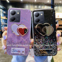 Phone Case เคส VIVO Y36 5G 4G Y02T Y02A Y02 กลิตเตอร์ท้องฟ้าเต็มไปด้วยดวงดาวเคสโทรศัพท์นิ่มรูปหัวใจ2023