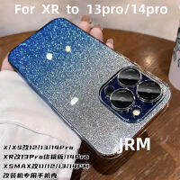 เหมาะสำหรับ Apple Xr ถึง14pro Ultimate Edition Glitter โปร่งใส Xr ถึง1314pro เคสศัพท์ดัดแปลงสไตล์ใหม่