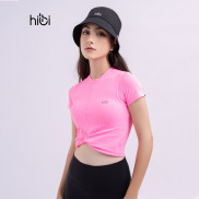 Áo croptop tập Yoga Gym Hibi Sports có tay CR816 size mới, kiểu xoắn nơ