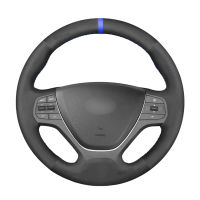 Hand-stitched Black Suede Steering Wheel Cover id for Hyundai i10 2013 2014-2020 i20 2015 2016 2017 2018 2019-2020