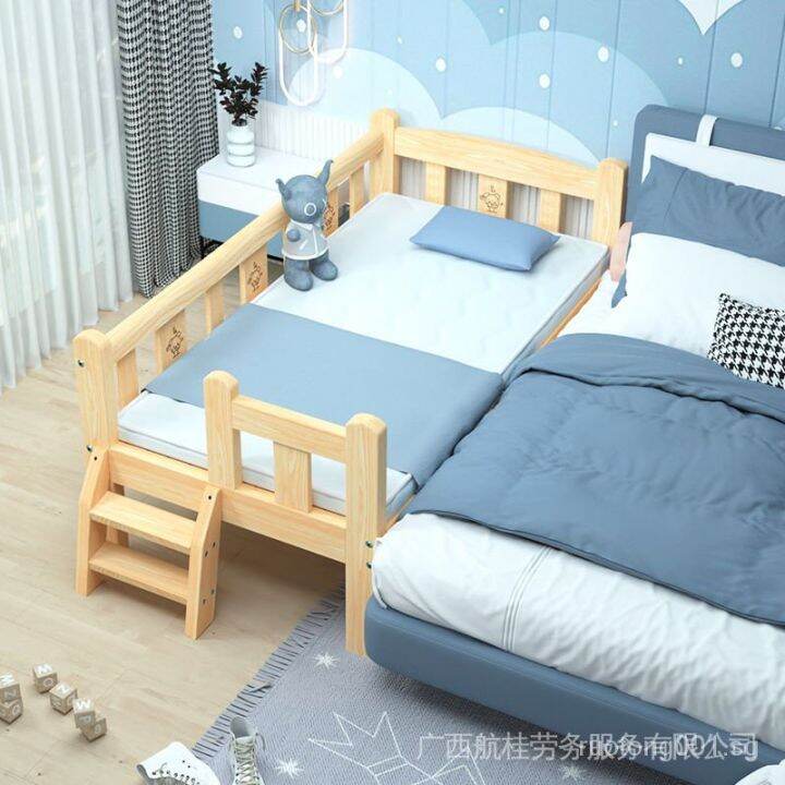 in-stock-baby-crib-small-bed-newborn-babies-bed-stitching-bed-solid-wood-childrens-bed-single-bed-childrens-supplies-with-fence-go00