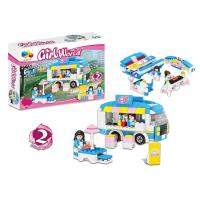 ProudNada Toys ของเล่นเด็กชุดตัวต่อเลโก้รถร้านค้า(แบบที่ 2) QI ZHI LE Girl World 220 PCS 50005