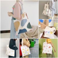 ☸พร้อมส่ง ✨ กระเป๋าผ้า tote bag ถุงผ้าแฟชั่น กระเป๋าผ้าลายมินิมอล สับปะรด หมี แมวน้ำ ลูกพีช♥