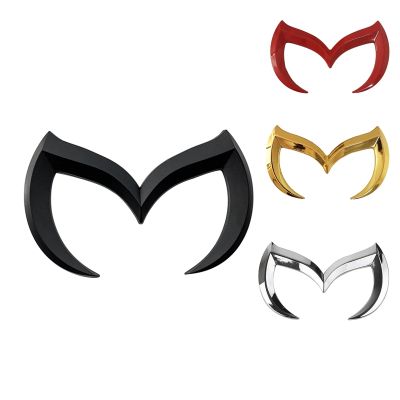 Evil M Logo Emblem Badge Decal for Mazda All Model Car Body Rear Trunk Decal Sticker Nameplate Decor Accessories