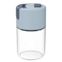 livecity 100ML Pressing Design Seasoning Jar Transparent Glass Condiment Jar Seasoning Box Kitchen Tools Spice Box No