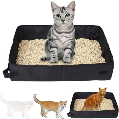 Waterproof Outdoor Foldable Cat Litter Box Dog Toilet Tray Folding Cat Litter Bedpan Portable Travel Cat Litter Box New