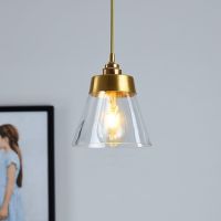 Modern Pendant Lights Glass Lampshade Brass Hanging Lamp Fixtures For Dining Room Bedroom Kitchen Island Decoration Lighting