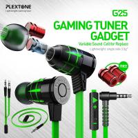 Plextone หูฟังหัวค้อน G25หูฟังเล่นเกมพร้อมไมโครโฟนชุดหูฟังแยกเสียงรบกวนอินเอียร์เซลล์เสียงตัวแปรสำหรับแทนที่ Pubg CSGO