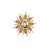 Retro Metal Sun Flower Brooch Beauty Head Cross Lapel Pins Men Suit Shirt Collar Fashion Brooches for Women Jewelry Accessories