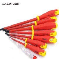 【LZ】❐▤۩  KALAIDUN-Isolados Handle Screwdriver Set fenda magnética Phillips Bits Kit de alta dureza inspeção eletricista Power Pen Tool