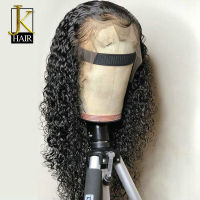 13*4 Curly Lace Front Human Hair Wigs Brazilian Hair Glueless Lace Human Wigs With Baby Hair Pre Plucked Remy JK Gift ของขวัญ