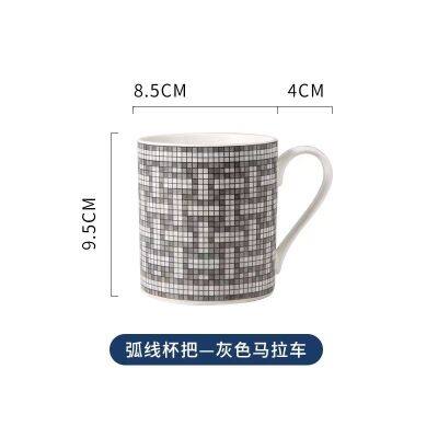 【High-end cups】แก้วสร้างสรรค์ผู้ชาย39; S และผู้หญิง39; S ถ้วยเซรามิกครัวเรือนนักเรียนคู่นมถ้วยกาแฟแก้วความจุขนาดใหญ่