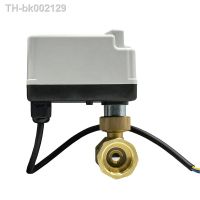 ❃☏ 1/2 Brass Motorized Ball Valve 3-Wire 2-Point Control Electric AC220V Ball Valve with Manual switch