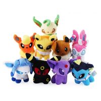 SCHIESSER เด็ก ของขวัญสำหรับเด็ก Umbreon Sylveon Leafeon Glaceon การ์ตูน Eevee Jolteon ตุ๊กตาผ้า ตุ๊กตาโปเกมอน ของเล่นยัดไส้ โปเกมอน อนิเมะ