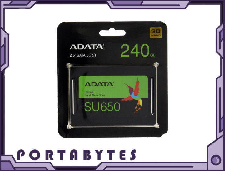 ADATA SU650 240GB 3D-NAND 2.5 SATA III High Speed Read up to 520MB