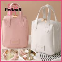 PETINAIL Tas Kosmetik หนัง PU ความจุมาก,อุปกรณ์จัดระเบียบเครื่องสำอางอเนกประสงค์กันน้ำเครื่องมือจัดเก็บของสำหรับผู้หญิง