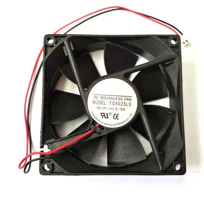 New 2pcslot TD9025LS 2PIN 12V 0.16A 9CM 90*90*25MM Hydraulic quiet cooling fan